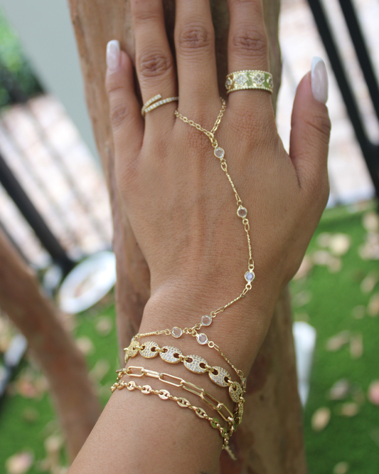 Gold Hand Chain Bracelet – 18K Gold Plated