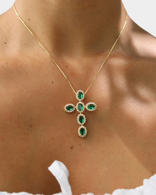 Micropave Cross Necklace