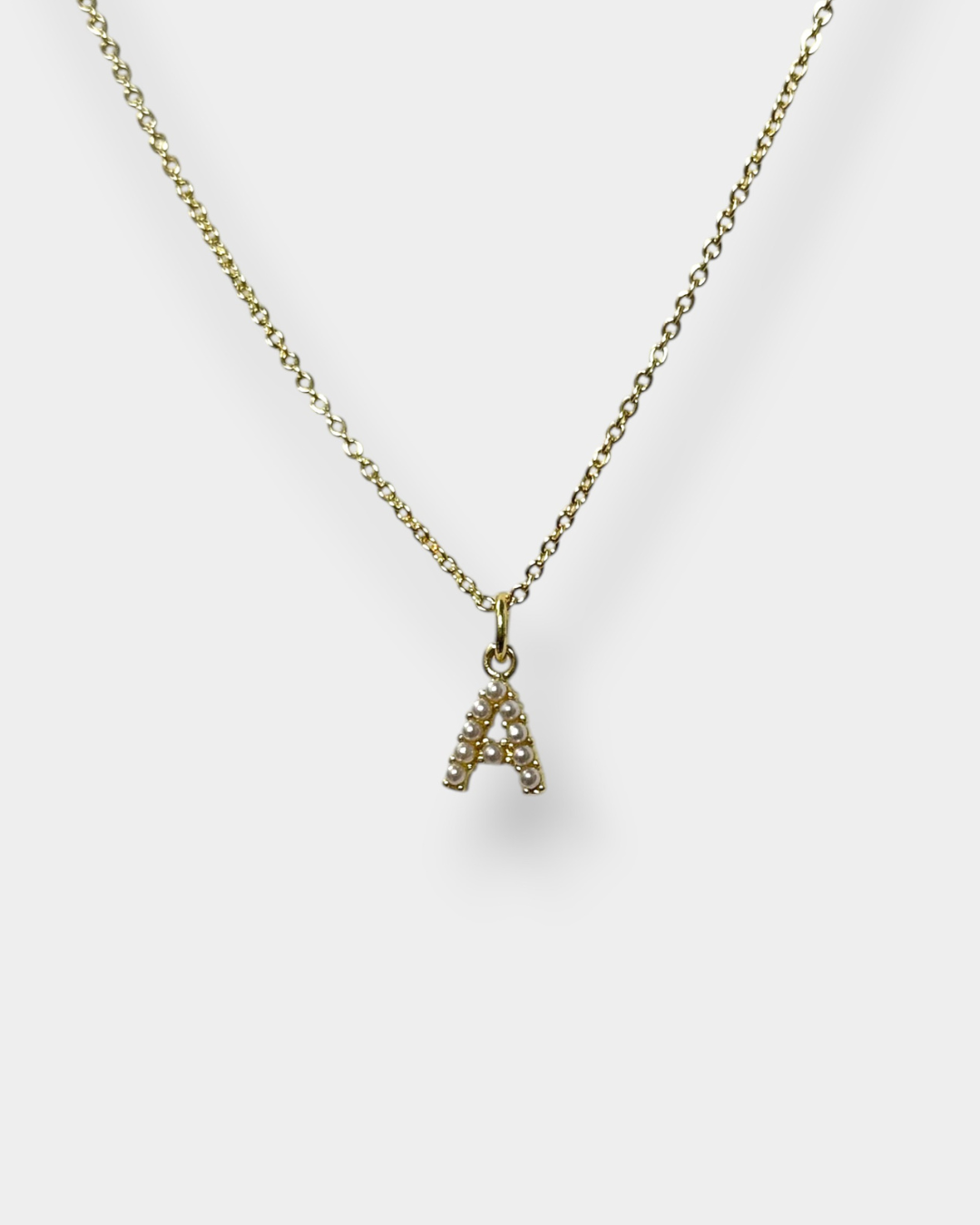 Pearl Initial necklace