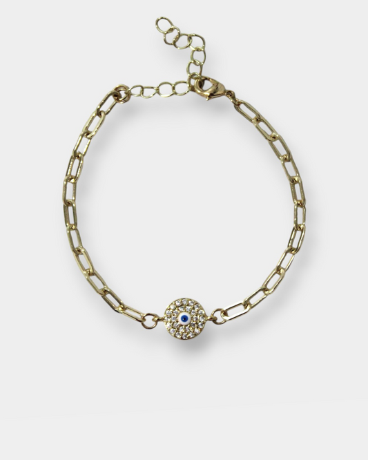 Evil eye bracelet gold