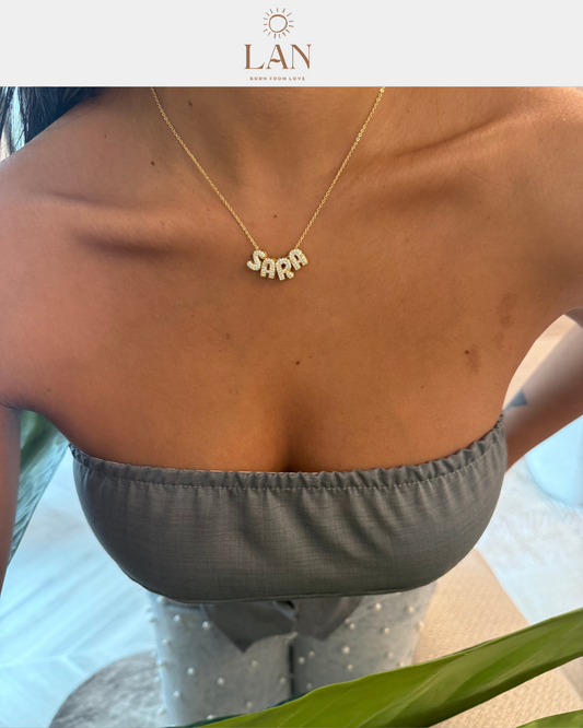 Custom Name Necklace-Gold Plated 18k