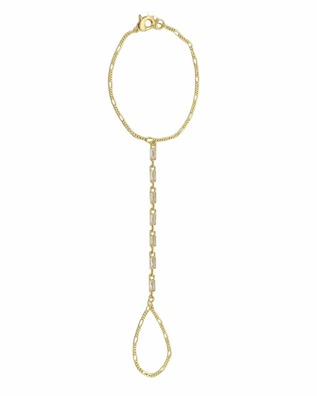 ✨ Gold Handchain Bracelet – 18K Gold Plated Minimal Hand Chain for Women