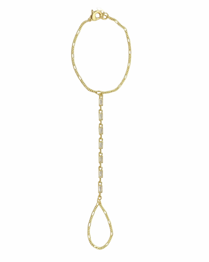 ✨ Gold Handchain Bracelet – 18K Gold Plated Minimal Hand Chain for Women