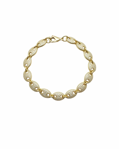 18K Gold Plated Adjustable Waterproof Bracelet | Diamond