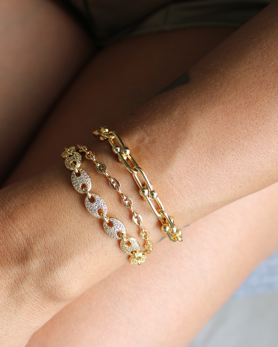 18K Gold Plated Bracelet Set – 4 Piece Layered Jewelry for Women | Velora