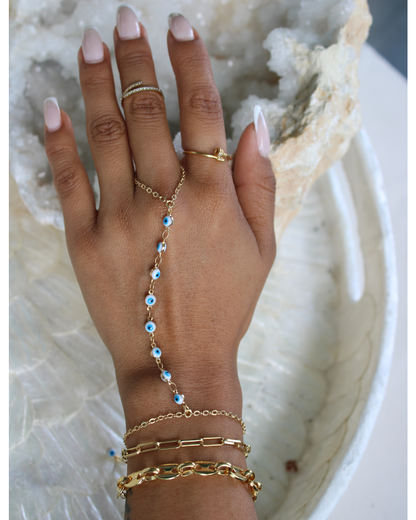 Blue Evil Eye Hand Chain