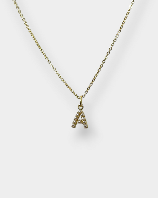 Pearl Initial necklace