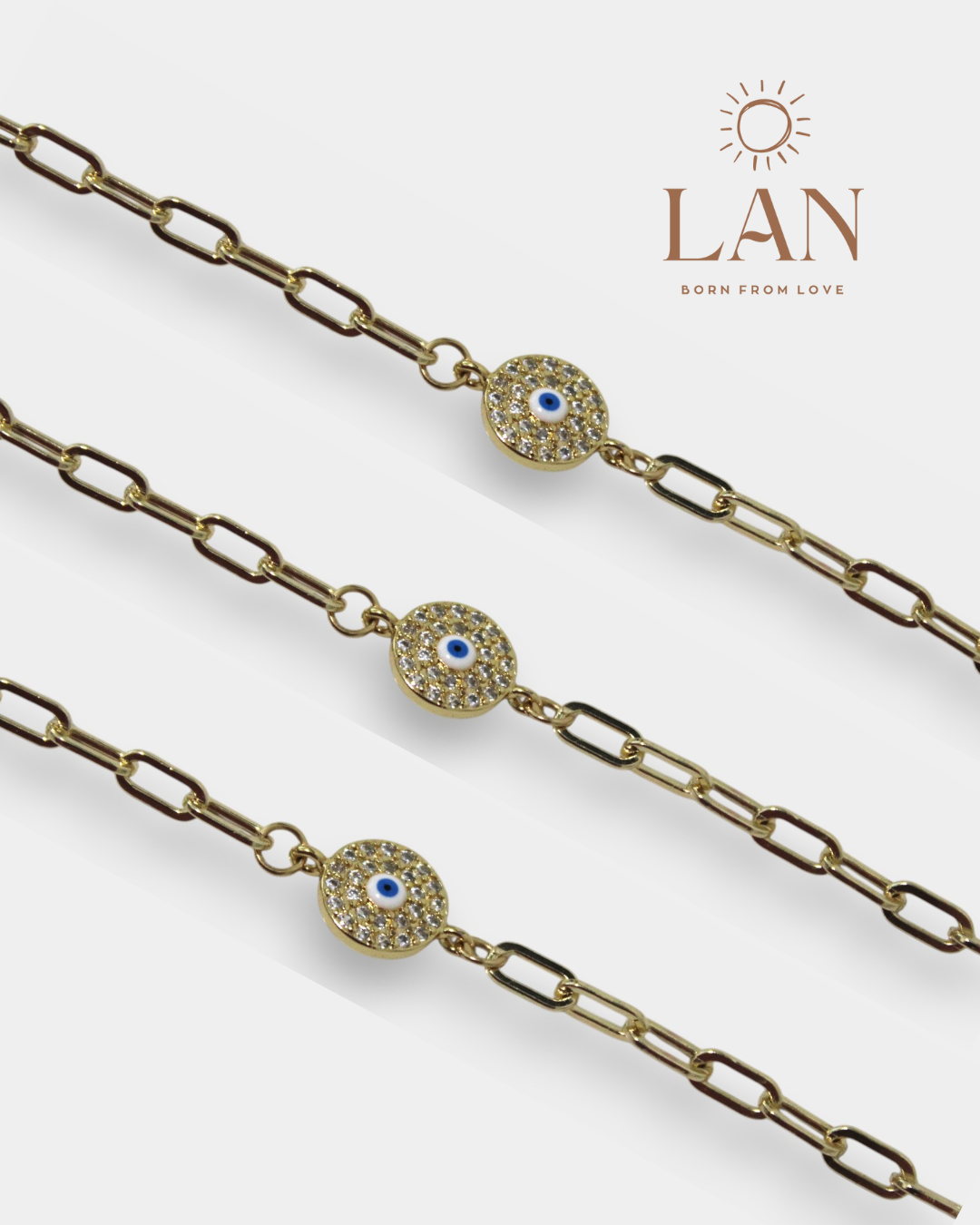 Evil eye bracelet gold