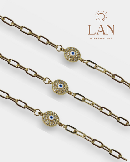 Evil eye bracelet gold