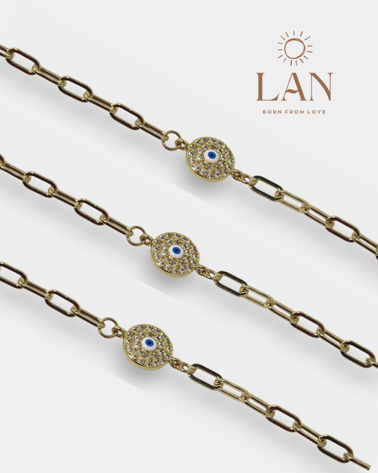 Evil eye bracelet gold