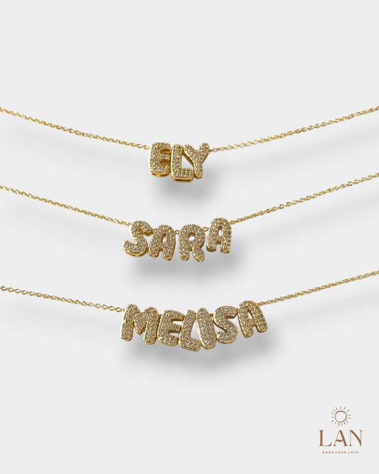 Custom Name Necklace-Gold Plated 18k