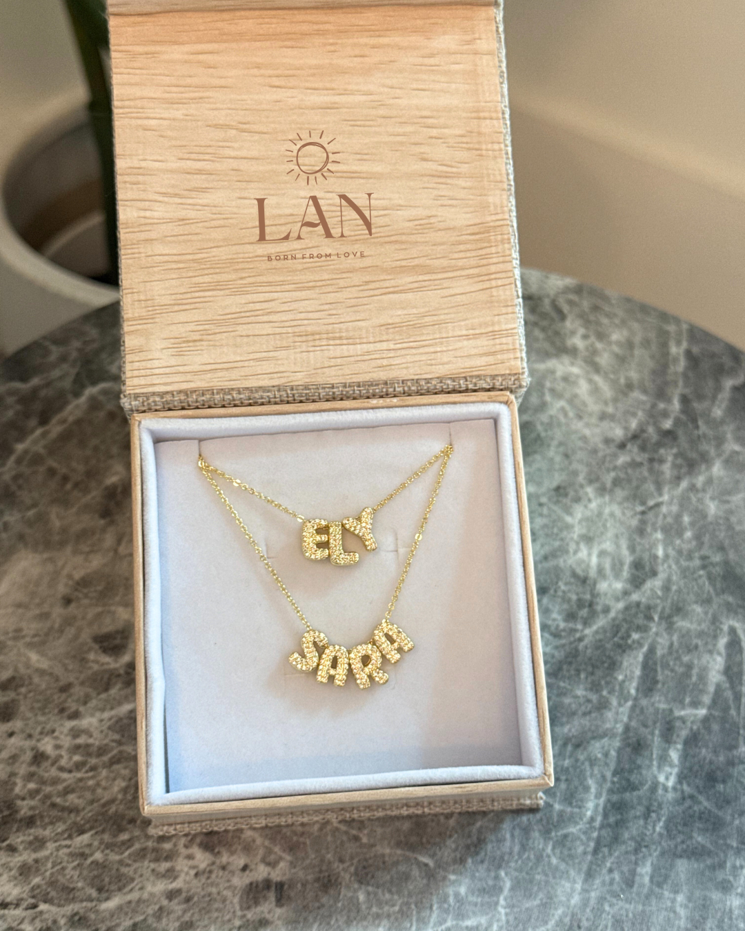 Custom Name Necklace-Gold Plated 18k