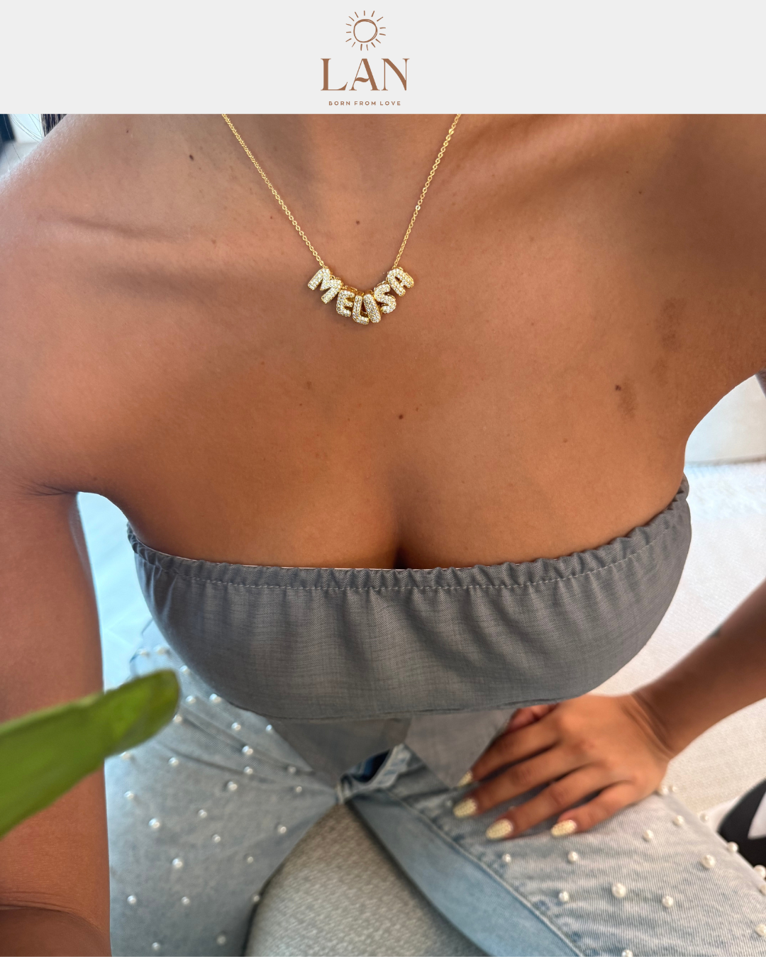 Custom Name Necklace-Gold Plated 18k
