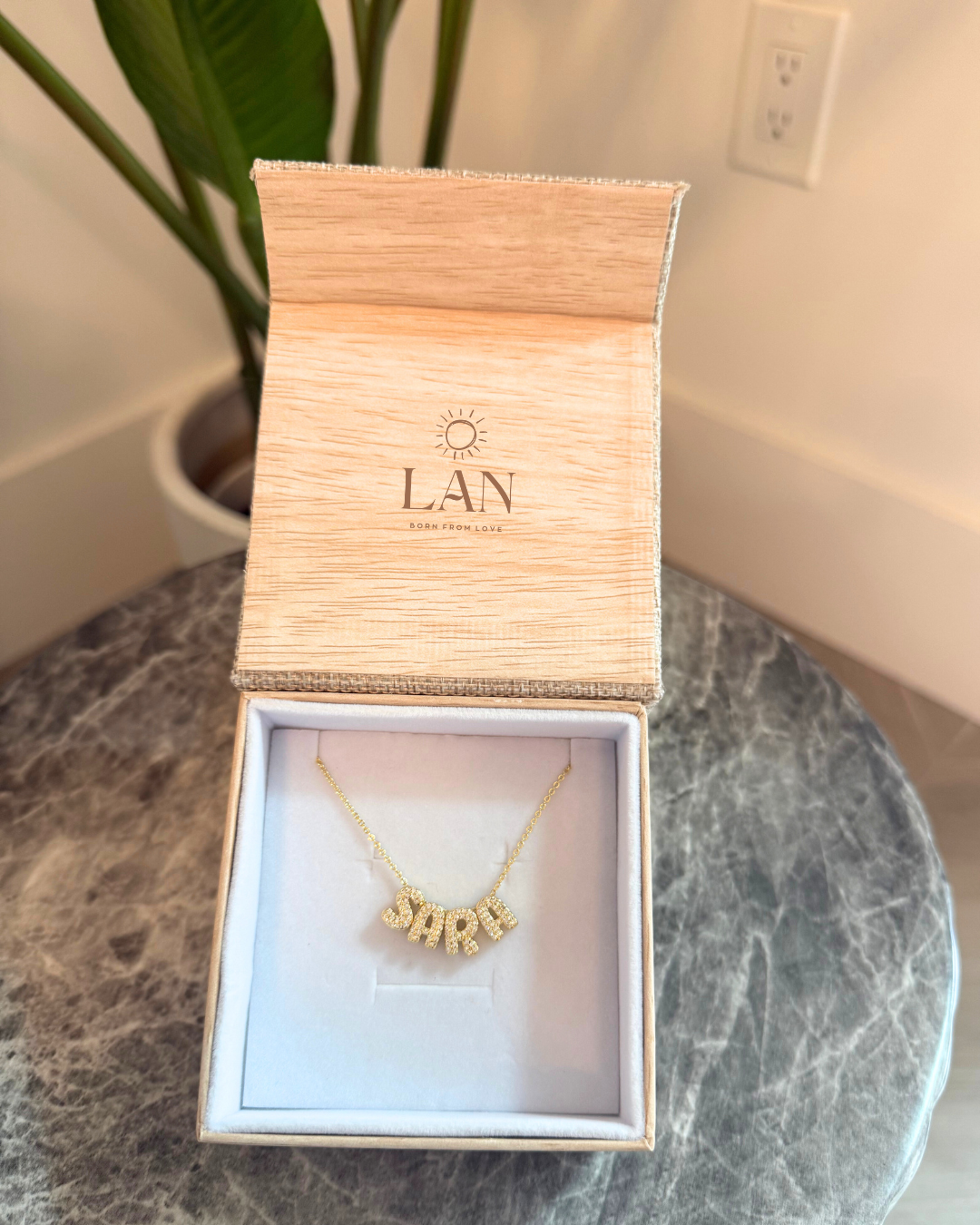 Custom Name Necklace-Gold Plated 18k