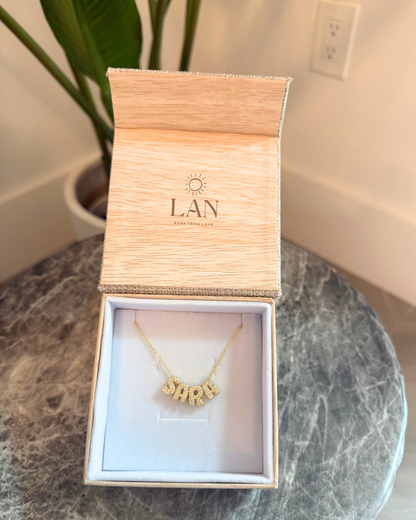 Custom Name Necklace-Gold Plated 18k