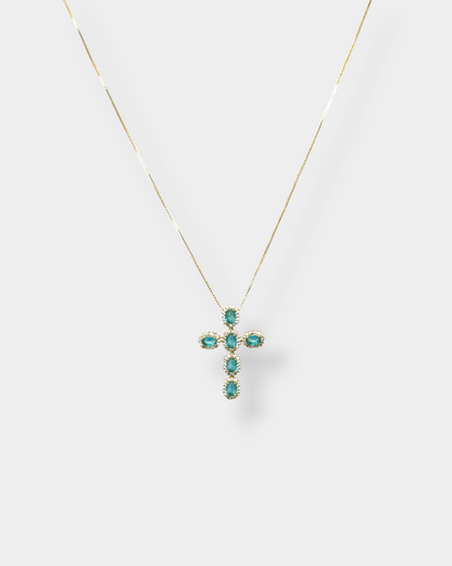 Micropave Cross Necklace