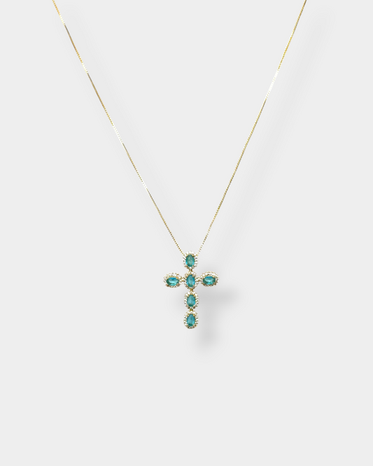 Micropave Cross Necklace