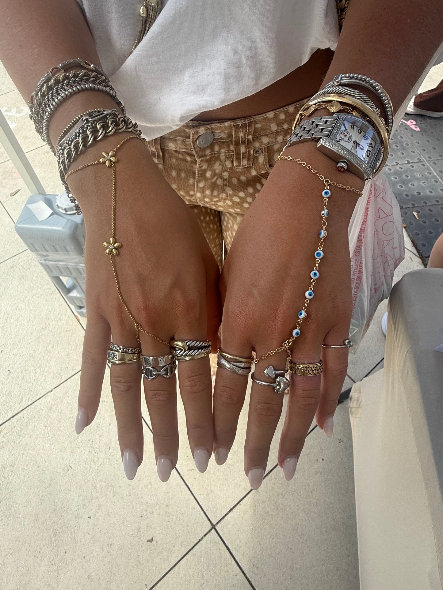 Blue Evil Eye Hand Chain