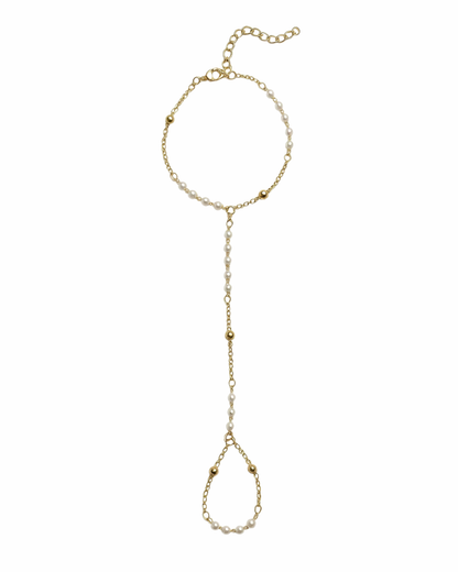✨ 18K Gold Pearl Bracelet (Dainty Minimalist Design)