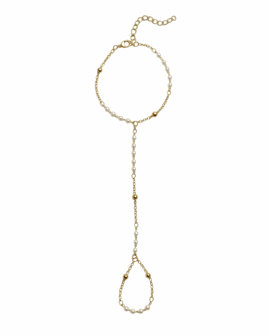 ✨ 18K Gold Pearl Bracelet (Dainty Minimalist Design)